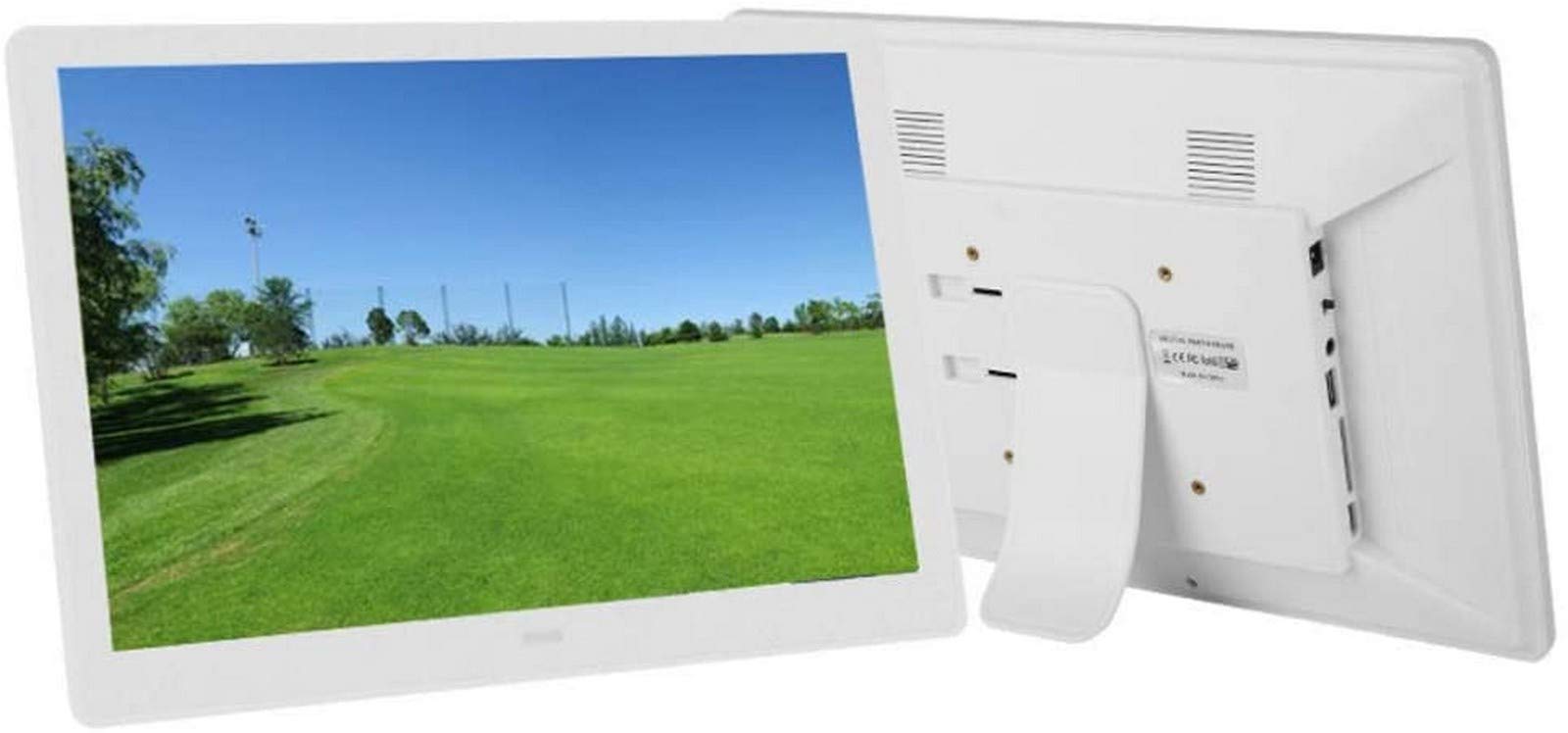 MYUYEE 12-Inch Led Digital Photo Frame, 1280X800 High Resolution, 16:10 Ips Display, Supports Usb/Sd Card, Built-In Music And Video Player, Calendar And Clock, With Automatic Power-O(White-12.1)