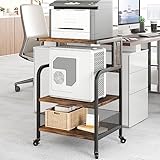 Adjustable shelf & flexible storage: Height-adjustable middle shelf adapts to different machine sizes and paper or file boxes, providing customizable storage for various office equipment and accessories.