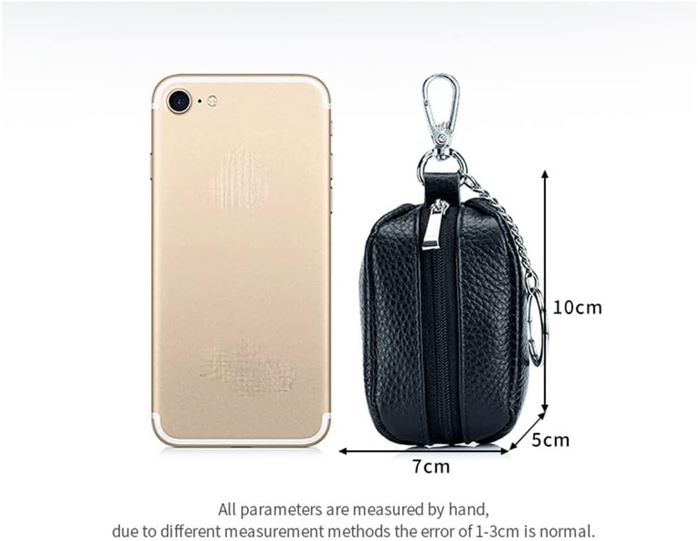 JSEIAJB Large Capacity Key Bag Ladies Leather Multifunctional Household Storage Key Bag Coin Purse