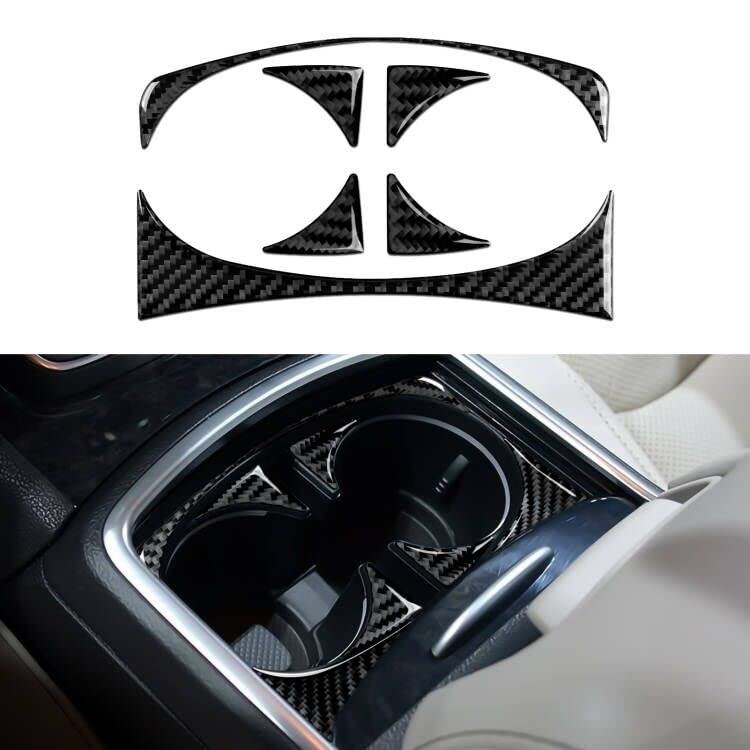 Image of Car Front Center Water Cup Decor Decals for 2011-2023 Chrysler 300 / 300C / 300S / Limited /Touring /Base Accessories Interior Stickers
