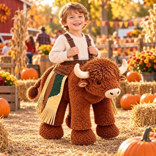 VNKFHMSWQ Highland Bison Role-Playing Costume, Ride-On Plush Bison Outfit - image 4