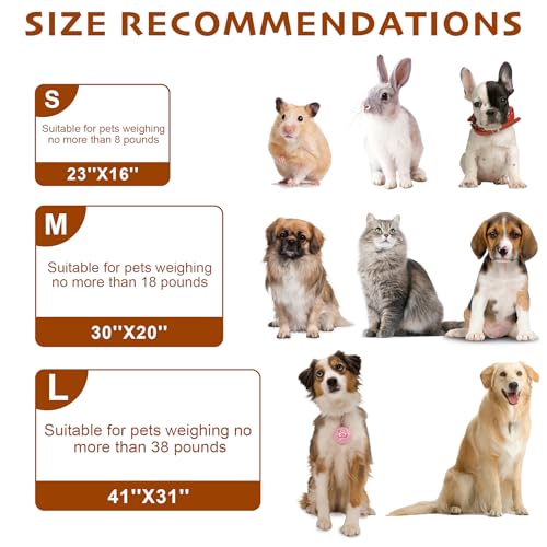 Image of 1 Pack 3 Blankets Fluffy Premium Fleece Soft Pet Blanket Flannel Throw for Cat Dog Puppy (Small 23x16'', Paw-White /Pink /Brown)