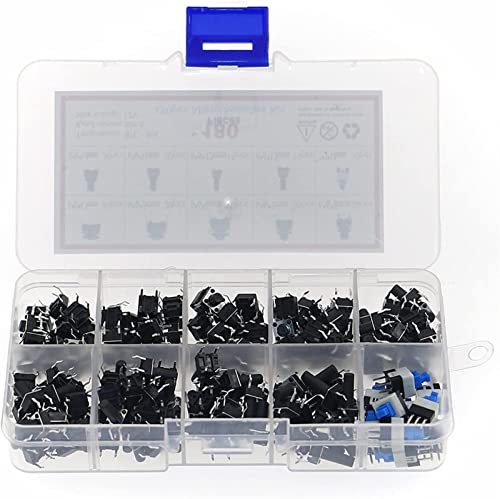 Bouton-poussoir 6x6 de commutation DIY, lot de 180 micro interrupteurs pour atelier domestique