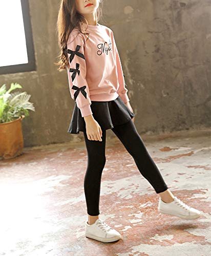 Image of Urtrend Little Girls' Kids 2 Pieces Long Sleeve Top Pants Leggings Clothes Set Outfits
