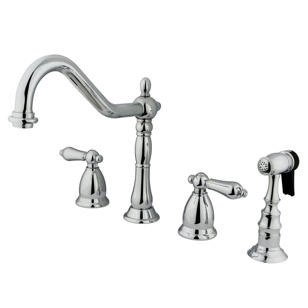Kingston Brass KS1791ALBS Heritage Yaygın Mutfak Bataryası, 8-1/2 ", Parlak Krom