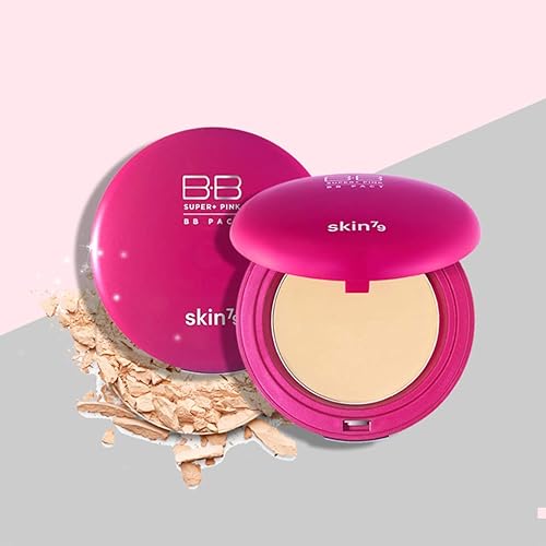 Miniatura 2 de SKIN79 Super Plus Pink BB Pact 0.53 oz - Control de sebo con acabado sedoso, protección solar en polvo, color beige claro