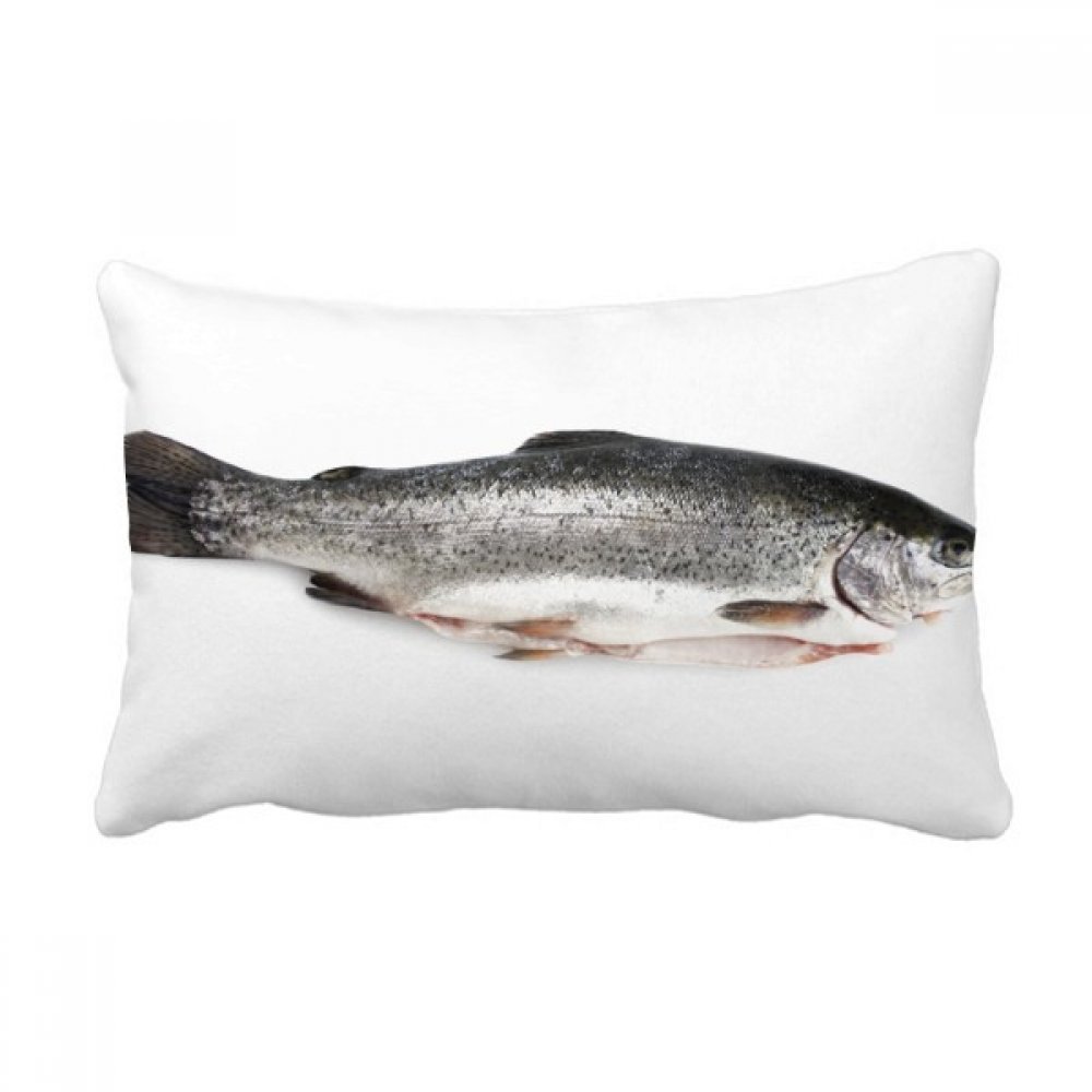 Oreiller lombaire poisson gris, cadeau déco maison original