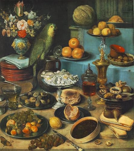 Poster Georg Flegel déco murale bureau et salon tableau oiseau graffiti
