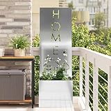 Vopese Außenwandkunst Silber Verzinkter Stahl für Garten und Terrasse - Dekorative Metallskulptur Model876495