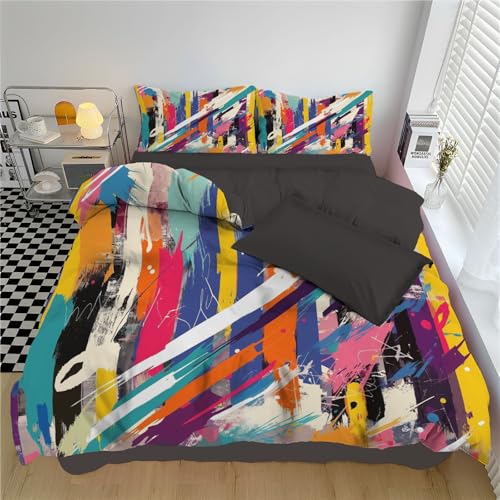 Housse de couette 140x200 microfibre de qualité supérieure parure 3D - 6