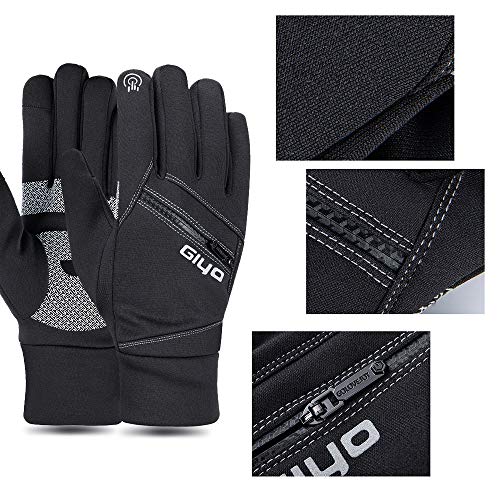 Luvas esportivas, Andoer Luvas de ciclismo de inverno feminino e masculino Luvas quentes com tela se