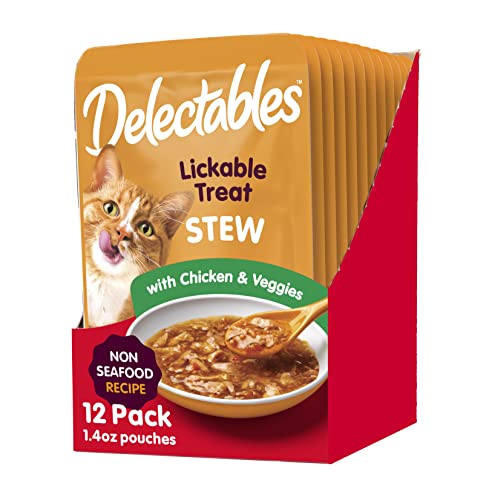 Image of Delectables Non-Seafood StewLickable Wet Cat Treats, Chicken & Veggies - 1.4 Ounce (Pack of 12)
