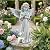 Ovewios Angel Garden Statue Outdoor Decor, Angel Garden Figurine Hold Bird's Nest with Solar Lights Waterproof Resin Yard Art Decoration Lawn Ornament Sculpture for Outside Patio Yard Gift