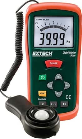 Extech LT300 Light Meter | Lux/FC Illuminance, Remote Sensor, Backlit LCD