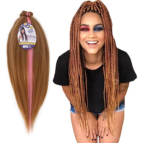 NUEVO JUMBO PREMIUM 629gr, 75CM – Extensiones para Trenzas Africanas (27 Rubio dorado)