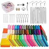 【DEWEL Polymer Clay Set】Kinder Backen Knete Set in 50 Farben, jeder Clay in seiner eigenen Verpackung. Jede Farbe kann beliebig gemischt werden, wodurch die kognitiven Fähigkeiten von Kindern verbessert und die Farbanpassung erlernt werden kann