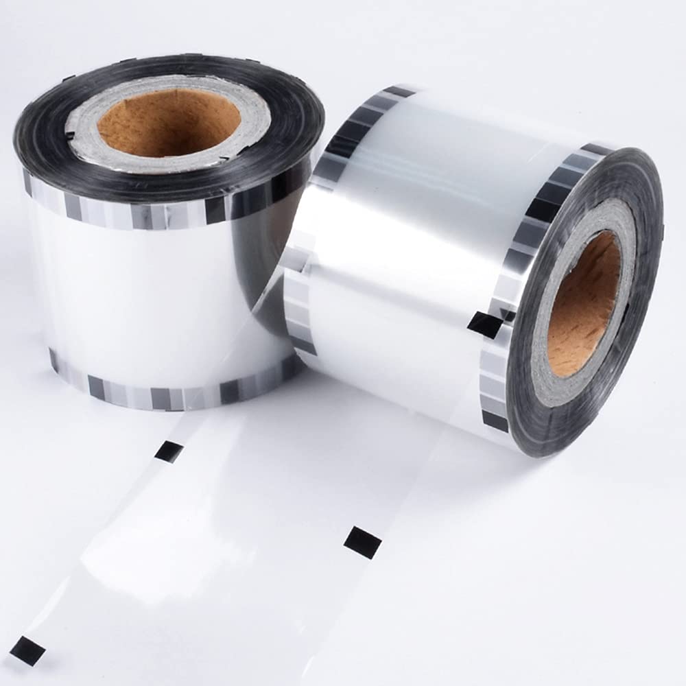 Rouleau de film d'étanchéité pour tasse de thé - Impression claire - Matériau sain - 3000 tasses - 95 mm - Pour thé Boba et thé aux bulles et thé au lait PP et papier PE