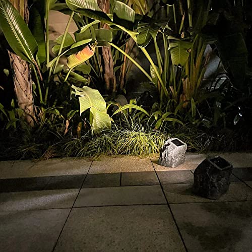 Eigreen Solar Landscape Lights, Garden Rock Lights Outdoor,2 Pack 10 Led Waterproof Outdoor Landscape Lights Rock With Ground Plug,Garden Outdoor Decoration (Warm White, 2Pack) #TOP4