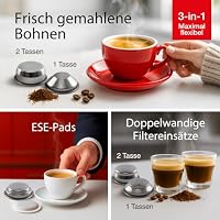 Solis Barista Perfetta Plus weiß (Typ 1170), Siebträgermaschine, 1,7 Liter, Kaffeemaschine, Kaffeeautomat – Ansicht 5