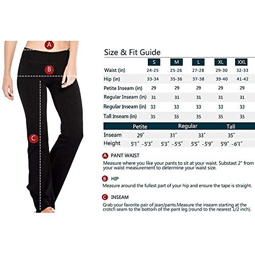 image for Houmous S-XXL Petite/Regular/Tall Length, Women's Yoga Bootleg Pants I