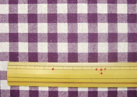 綿麻キャンバス生地　ドット　ヴィンテージ風　紫　巾108×0.5m～