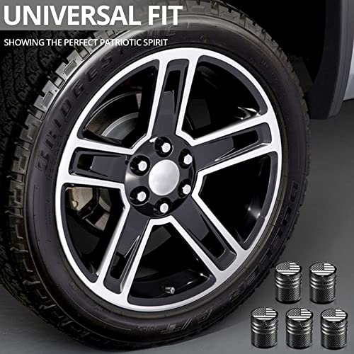 Heavy American Flag Metal Trailer Hitch Cover For 2 Inch Receivers, With 5/8 Inch Pin Diameter Trailer Hitch Lock(With American Flag Valve Stem Cap 5Pcs) #TOP4