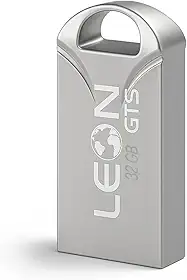 Pendrive 32GB USB 2.0 Metálico - Compacto Portátil Armazenamento Seguro Alta Velocidade Transferência de Dados Plug Play para PC Notebook Rápida Leve Resistente Prateado Chaveiro Sem Tampa (32GB)