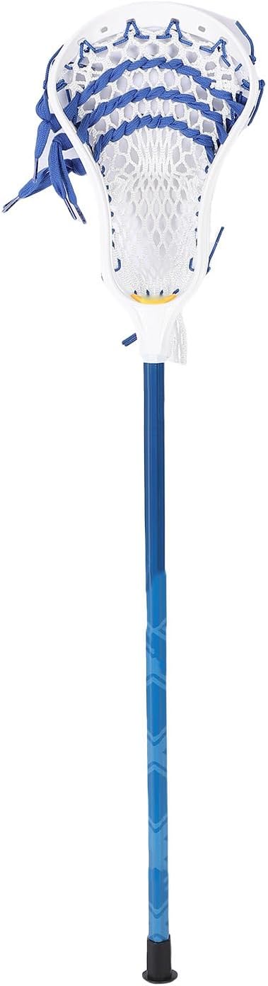 Toddler Lacrosse Stick, Aluminium Alloy, 24 Inch, Non Slip Grip - Rugged Construction, Easy Catching Head Design, Youth Lacrosse Sticks for Beginners (Blue)