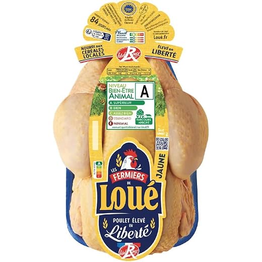 Poulet fermier jaune Label Rouge 1,25 kg