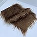 Faux Fur Fabric Square Patches for Crafts, Sewing, Costumes, Seat Pads (Dark Brown, 10 x 20 Inch)