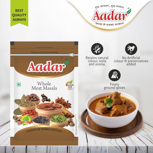 Image of Aadar Whole Meat Masala 50gm - Zipper Lock Freshness Seal Sabut Garam Masala 50g Mix of Aromatic Spices