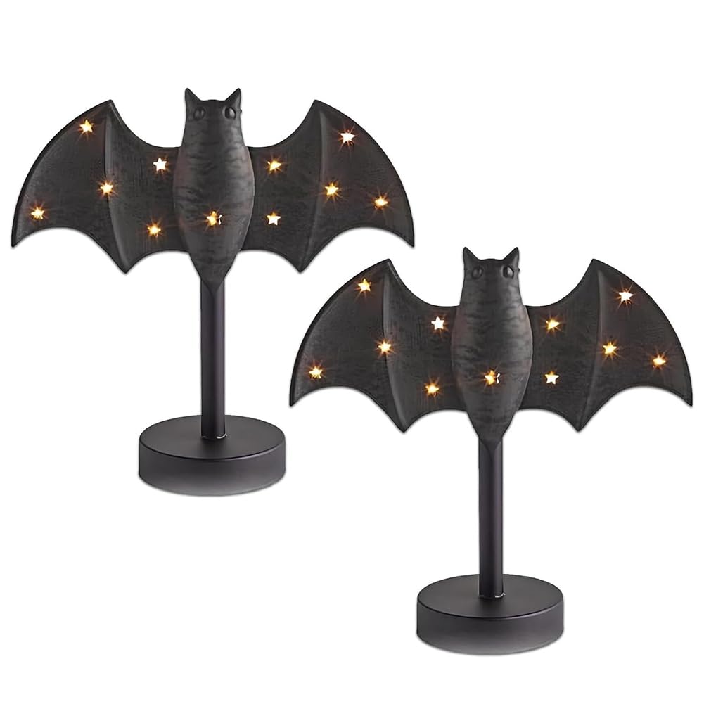 Bougeoir chauve-souris d'Halloween LED sans flamme pour intérieur