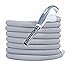 HouseVac Premium Suction Hose for Central Vacuum Cleaners, Fits Almost All Central Vacuum Cleaners, Length 12 m, Both Hose Ends Turn 360 Degrees, with On/Off Switch, Clip Attachment (12 m)