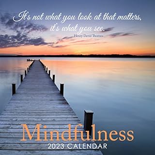 2023 Mindfulness Square Hanging Wall Calendar - No Plastic - 12" x 12" Planner, Organiser, Home, Family, Feelings, Thoughts, Schedule, Agenda, Gift