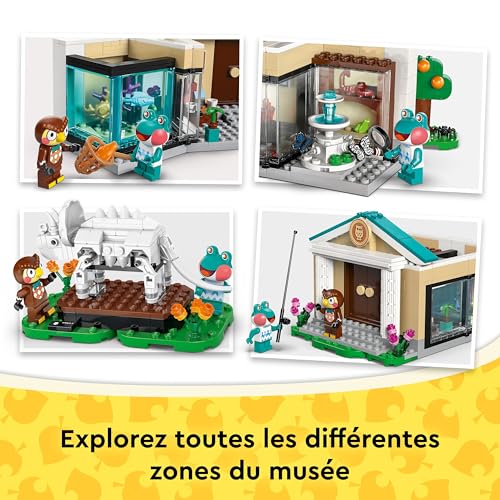 LEGO Animal Crossing Les Collections du Musée de Thibou - Jouet Interactif - Minifigurines de Thibou & Raina - Fossiles Dinosaures & Accessoires - Cadeau Fille, Garçon & Fans de Jeux Vidéo 7 ans 77056