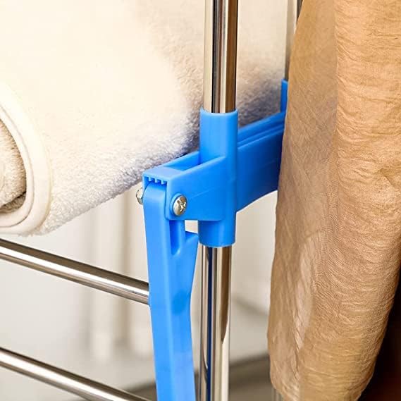 Image of SUNDRY Stainless Steel-Pro Folding Cloth Drying Stand, Drying Rack,Stand for Clothes Heavy Base (Sky Blue 3TD)