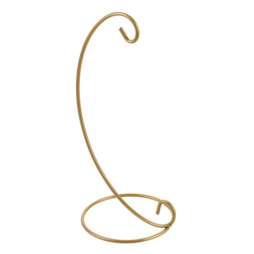 BSTKEY Lot de 10 Supports de décoration – Crochet de Suspension en Fer pour Suspendre Globe en Verre, Plante, Terrarium, Boule, Boule, Jardin, Bureau, Fête Artisanat, doré