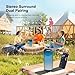 Portable Bluetooth Speaker, 15W HD Stereo Loud Sound, Small Wireless Speakers with Lights, IPX4 Waterproof, TWS Pairing, BT5.3 with AUX Port, for Home Party Outdoor Camping, Ideal Electronics Gifts