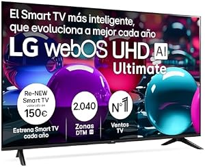 LG 43UA73006LA - TV 43", UHD 4K, WebOS 25, Ultimate IA, HDR10 Pro, Super Upscaling, Dolby Digital Plus, Google Assistant, Negro