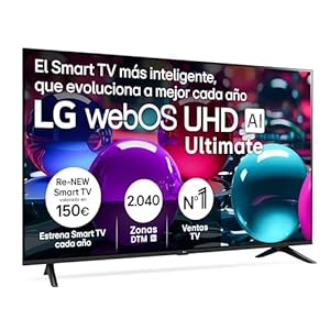 LG 65UA73006LA – TV 65″, UHD 4K, WebOS 25, Ultimate IA, HDR10 Pro, Super Upscaling, Dolby Digital Plus, Google Assistant, Negro