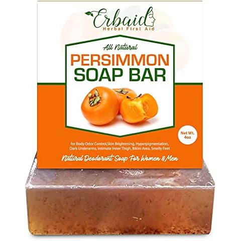 Persimmon Soap Bar for Body Odor Control – Purifying Deodorizing Body Wash with Japanese Persimmon & Green Tea Extract for Eliminating Nonenal Body Odor – Deodorant Soap Great for Skin Brightening Cover