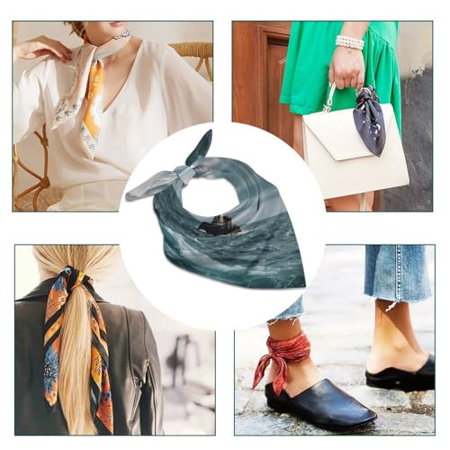 Lighthouse Hair Bandanas Head Kerchief Women Bandana Print Silk Hair Scarf Square Head Kerchief4