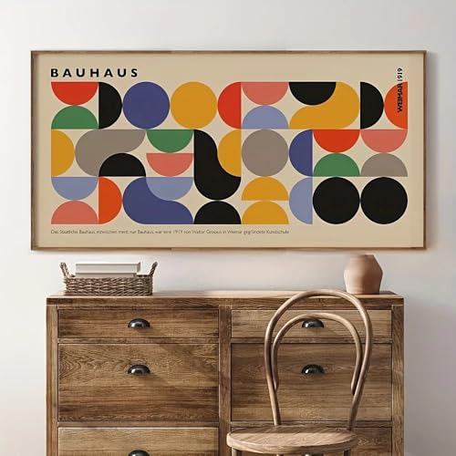 LMAIWANG Una pintura en lienzo de gran formato con bloques de color, arte de pared con diseño geométrico, póster decorativo, decoración de habitación (80 x 150 cm/marco interno).
