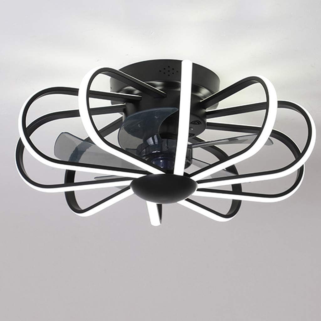Discount LED Ceiling Fan with Lighting Remote Control 96W Fan Ceiling Lamp Dimmable Silent Adjustable Wind Speed Modern Fan Ceiling Light for Bedroom Living Room Dining Room Fan Chandelier (Pink)/Product Code: