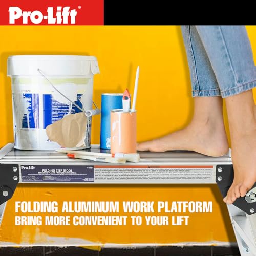 Pro-Lift Plataforma de trabalho degrau de alumínio – Escada de 90 x 39 x 40 cm, banco de trabalho po