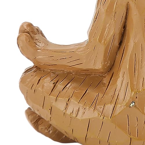 Escultura de conejo meditando de resina 4.7 pulg miniatura 7