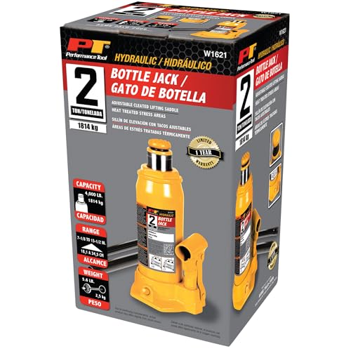 Image of Performance Tool W1621 2 Ton Heavy Duty Hydraulic Bottle Jack
