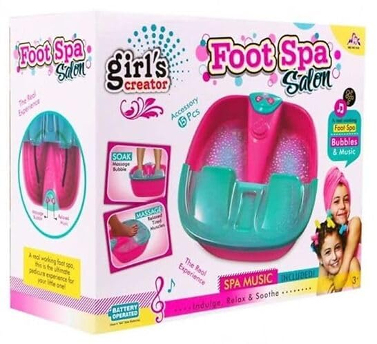 Knick Knack Kid Foot Spa Sets For Girls Ages 7-12 Manicure And Pedicure Set With Foot Care Kit Perfect For Sleepovers And Slumber Party, Multi (Water Bubbles) (B09RSKHM5L) Amazon Price History, Amazon Price Tracker