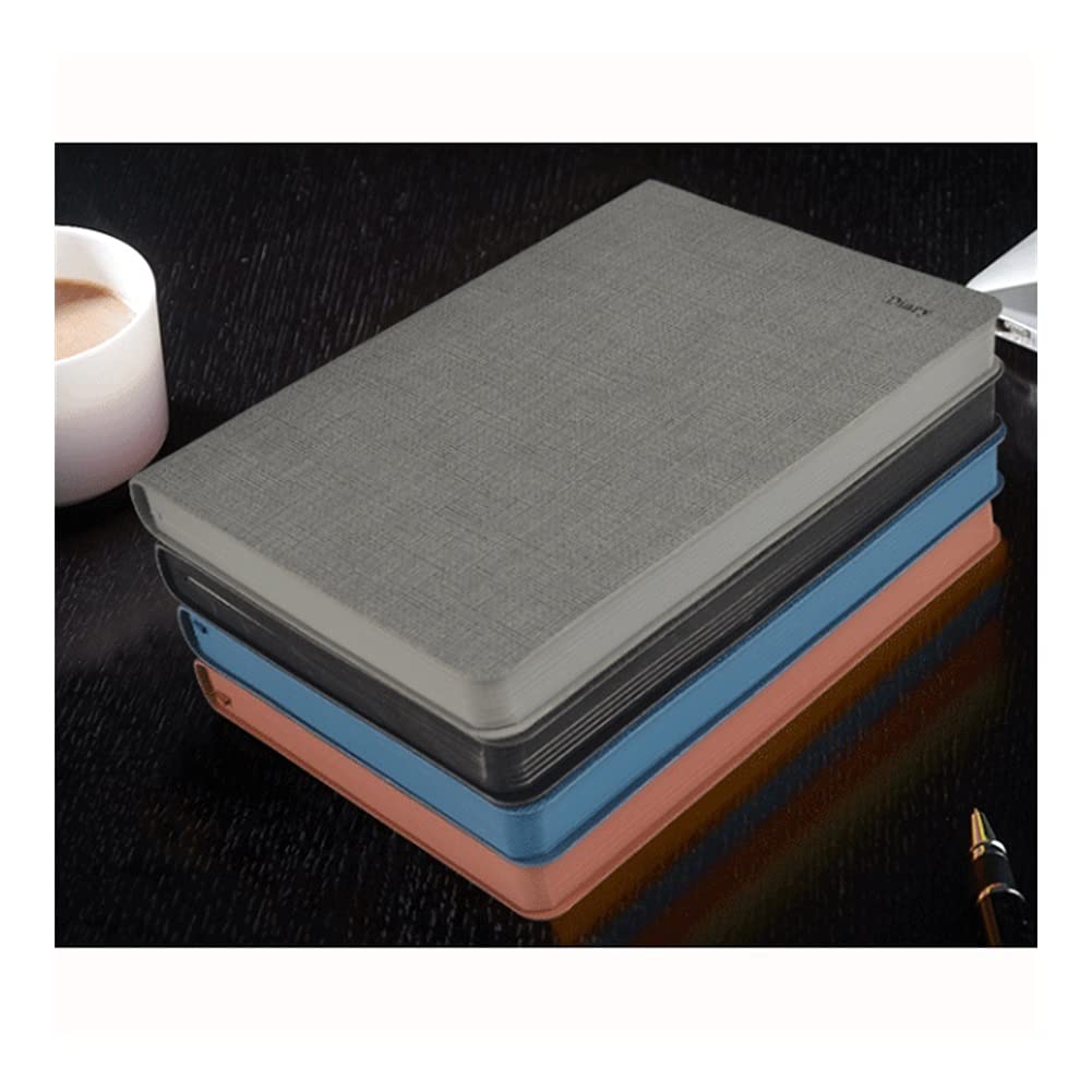 Cahier Carnet PU Journal en cuir Journal horizontal Bloc-notes de voyage simple et mignon pour enregistrer quotidiennement, notes de classe et plans bureau de l'école ( Color : Gris , Taille : 18K )