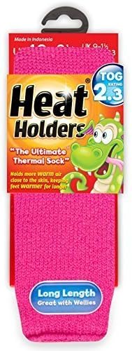 Kid’s boys girls No1 Thermal Socks 3-6 us hot pink